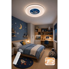 Ece Aydınlatma Fubao Modern Tasarım Uzaktan Kumandalı Dimmerli 3 Renk Ledli Işıklı Çocuk Odası Avizesi-40 cm