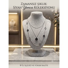 Naturea Botanical Maison Siyah Yonca Takı Seti