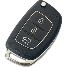 Kasey Hyundai Accent I20 Bayon 2018 Sonrası Uyumlu Oto Anahtarlık Kumanda Anahtar Kabı Logolu