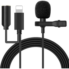 Uravas Store Powermaster JH-041-A Cep Telefonu Için Ligthning Girişli Youtuber Yaka Mikrofonu