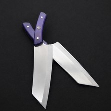 Coyan Knives 4034 Paslanmaz Çelik Mor Mika Kabze Şef Bıçağı 001