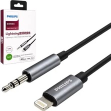 Uravas Store Philips SWR1504C/93 1.2 Metre Lightning 2.5mm Ince Stereo Ses Kablosu - Mfi Örgülü Tasarım