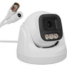 Uravas Store Plato PL-37711 Ahd Dome Güvenlik Kamera 2mp 3.6mm 3 Warm LED Sesli Renkli Gece Görüş (Mikrofonlu)