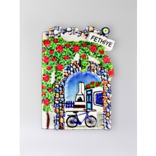 Mundy Fethiye Polyester Kabartmalı Magnet 5,5 x 7 cm Dekoratif Hediyelik Buzdolabı Süsü (KOD:1548)