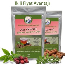 Açı Çehreli Bitkisel Karışımlı Çay – 2 x 40 Süzen Poşet | Doğal Formül & Pratik Kullanım - Anadolu Köyleri Tanzim Kulübü Acı