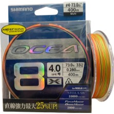 Shimano Ocea 8 Braid 400MT 0.28MM 4.0pe 33KG Ip Örgü Misina Multi Color