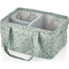 Uravas Store Mey Ithalat®  katlamalı Anne & Bebek Organizer 795 Yeşil Çiçek