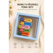 River Accessoriess 5’li Renkli Kurbağa Çocuk Toka Seti