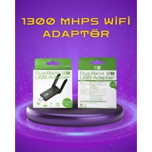 Uravas Store Mey Ithalat® Yüksek Hızlı 1200 Mbps Çift Bant USB Wifi Adaptör – Güçlü Sinyal, Geniş Uyumluluk