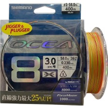 Shimano Ocea 8 Braid 400MT 0.23MM 3.0pe 26KG Ip Örgü Misina Multi Color