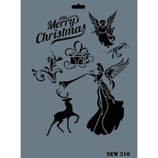 Uravas Store Mey Ithalat® Rich New Seri N-216 Stencil 35X25 cm
