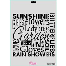 Uravas Store Mey Ithalat® Rich New Seri N-326 Stencil 35X25 cm