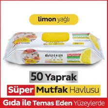 Uravas Store Mey Ithalat® Mutfak Temizlik Havlusu 50 Adet Limon