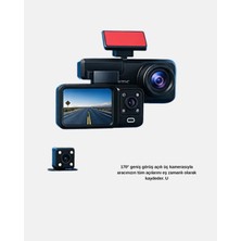 Uravas Store Mey Ithalat® Full Hd Üç Kameralı Araç Kamerası G-Sensörlü ve Gece Görüşlü