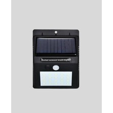 Uravas Store Mey Ithalat® Sensörlü, Güneş Enerjili LED Duvar Lambası Bahçe ve Balkon Aydınlatma