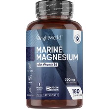 Weight World Marine Magnesium + Vitamin B6 -360MG 180  Capsules