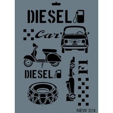 Uravas Store Mey Ithalat® Rich New Seri N-314 Stencil 35X25 cm