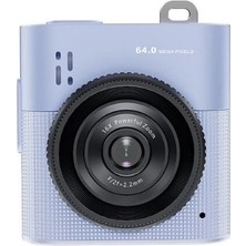Uravas Store Mini Dijital Kamera 64MP 16X Digital Zoom Retro Vintage 1.4’’ekranlı Video Kamera Taşınabilir Tasarım Mavi