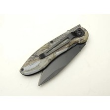 Uravas Store Çakı Yaprak Desenli 19,5 cm Yarı Otomatik , Kemerlikli