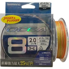Shimano Ocea 8 Braid 400MT 0.20MM 2.0pe 19KG Ip Örgü Misina Multi Color
