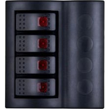 Empressco 4'lü Switch Panel, Işıklı ve Otomatik Sigortalı