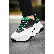 Dark Seer Unisex Beyaz Siyah Yeşil Sneaker Spor Ayakkabı - MJ1838