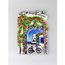 Mundy Gökçeada Polyester Kabartmalı Magnet 5,5 x 7 cm Dekoratif Hediyelik Buzdolabı Süsü (KOD:1555)