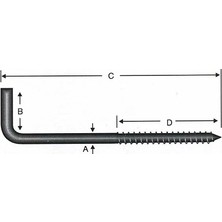 Uravas Store Vidalı Korniş Çivi No:7 - 4X70 - 100 Adet
