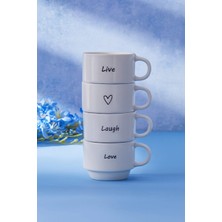 TeknoKapsül Karaca Lovely Laugh 4 Kişilik Espresso Kahve Seti 100 ml