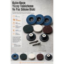 Transformacion Profesyonel 50MM Mini Zımpara Parlatma Seti 10 Parça - Matkap Gravür Uyumlu Roloc Keçe Flap Disk, Skoç Yüzey Temizleme ve Pas Sökücü Parlatıcı Seti 723376