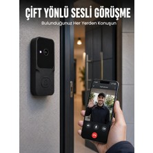 MiraLive Wi-Fi Bağlantılı Akıllı Kapı Zili  Telefon Kontrollü Hd Güvenlik Sistemi