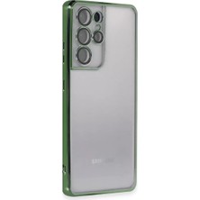 Lims Store Newface Samsung Galaxy S21 Ultra Kılıf Razer Lensli Silikon - Yeşil