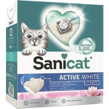 Uravas Store Sanicat Active White Lotus Çiçeği Kedi Kumu 6 L