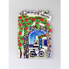 Mundy Amasra Polyester Kabartmalı Magnet 5,5 x 7 cm Dekoratif Hediyelik Buzdolabı Süsü (KOD:1561)