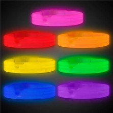 Uravas Store Glow Partisi  Ekstra Kalın Fosforlu Bileklik  6 Renk 6 Adet