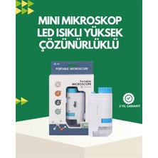 Uravas Store LED Aydınlatmalı 80–200 Kat Büyütmeli Cep Mikroskop