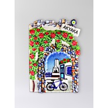Mundy Akyaka Polyester Kabartmalı Magnet 5,5 x 7 cm Dekoratif Hediyelik Buzdolabı Süsü (KOD:1557)