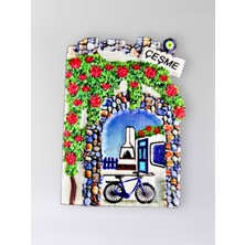 Mundy Çeşme Polyester Kabartmalı Magnet 5,5 x 7 cm Dekoratif Hediyelik Buzdolabı Süsü (KOD:1568)
