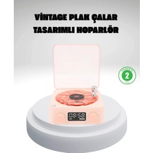 Uravas Store Gece Lambası Stereo Bluetooth Hoparlör Dijital Saat Su Dalgası Efektli 3-Ü-1 Cihaz