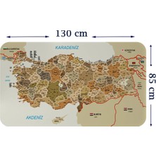 Trezon Eğitici ve Öğretici Detaylı Komşulu Türkiye Haritası Duvar STICKER-85X130-3847