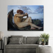Trezon Alexandre Cabanel Fallen Angel's Eyes Kanvas Duvar Sanatı, Klasik Sanat TABLO-5385