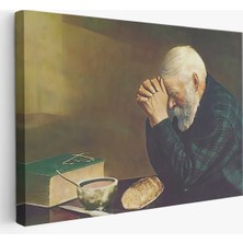 Trezon Eric Enstrom Grace Adam Ekmek Üzerinde Dua Ediyor Kanvas TABLO-5393