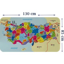Trezon Eğitici ve Öğretici Detaylı Komşulu Türkiye Haritası Duvar STICKER-85X130-3845
