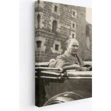 Trezon Atatürk Portre Tablosu Mustafa Kemal Atatürk Dikdörtgen Dekoratif Kanvas TABLO-FJ-134