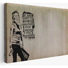 Trezon Banksy, Büyük Işler Yapmak Istiyorsanız Izin Istemeyi Bırakın Yazan TABLO-5003