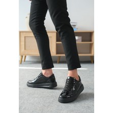 Zapatos Kb-X9 Kuback Siyah Rugan Siyah Taban Günlük Erkek Ayakkabı