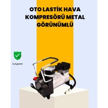 Uravas Store Araç Çakmak Girişli Metal Hava Kompresörü 10A Güçlü Motor