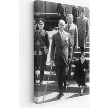 Trezon Atatürk Portre Tablosu Mustafa Kemal Atatürk Dikdörtgen Dekoratif Kanvas TABLO-FI-133