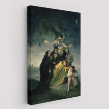 Trezon Madrid Ispanya Lázaro Galdiano Müzesindeki Francisco Goya⁣'nın Büyü TABLOSU-6252