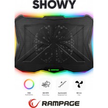 TeknoKapsül Rampage Ad-Rc8 Showy 180MM FAN15-17.3 Rgb Notebook Soğutucu Stand Laptop Soğutucu Gaming